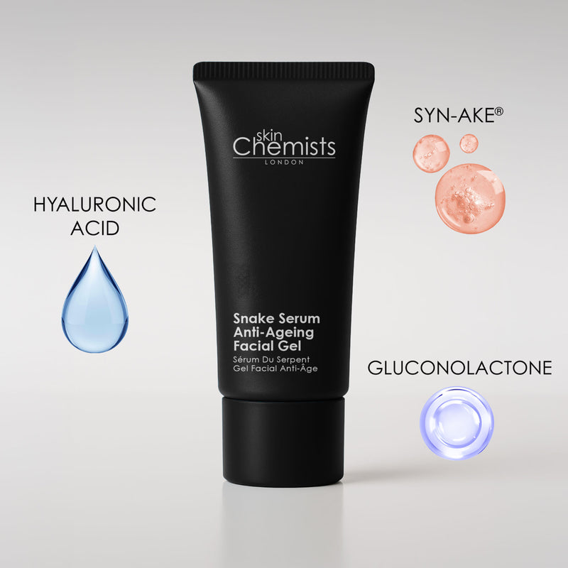 skinChemists Snake Serum anti-ageing facial gel 30ml (British brand)