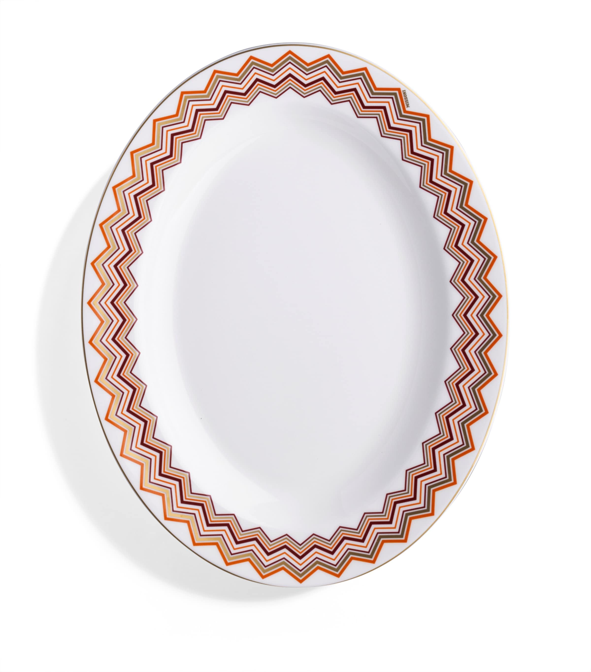 Missoni Home zigzag oval serving dish 36cm, imported from the UK