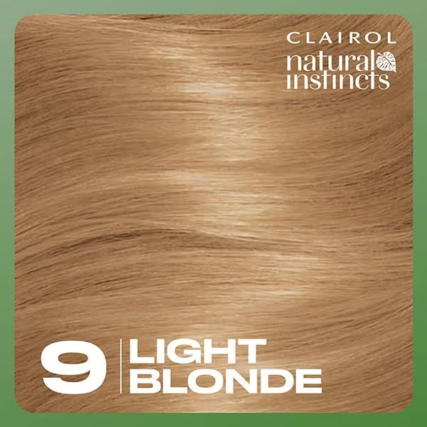 Clairol Natural Instincts semi-permanent hair dye 9 Light Blonde, imported from the UK