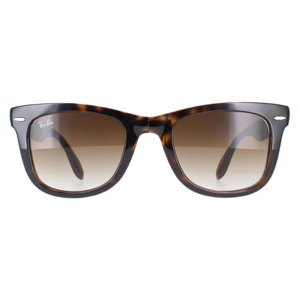 Ray-Ban Folding Wayfarer light havana brown gradient sunglasses 54mm, imported from the UK