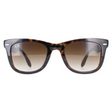 Ray-Ban Folding Wayfarer light havana brown gradient sunglasses 54mm, imported from the UK