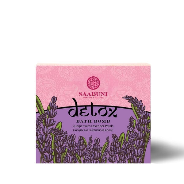 Detox bath bomb with lavender and juniper 100g, imported from the UK