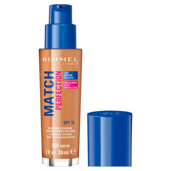 Rimmel London Match Perfection Foundation Mocha, imported from the UK