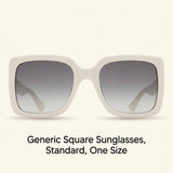 Gucci GG1337S svarte solbriller for kvinner med grå gradient polariserte linser, importert fra Storbritannia