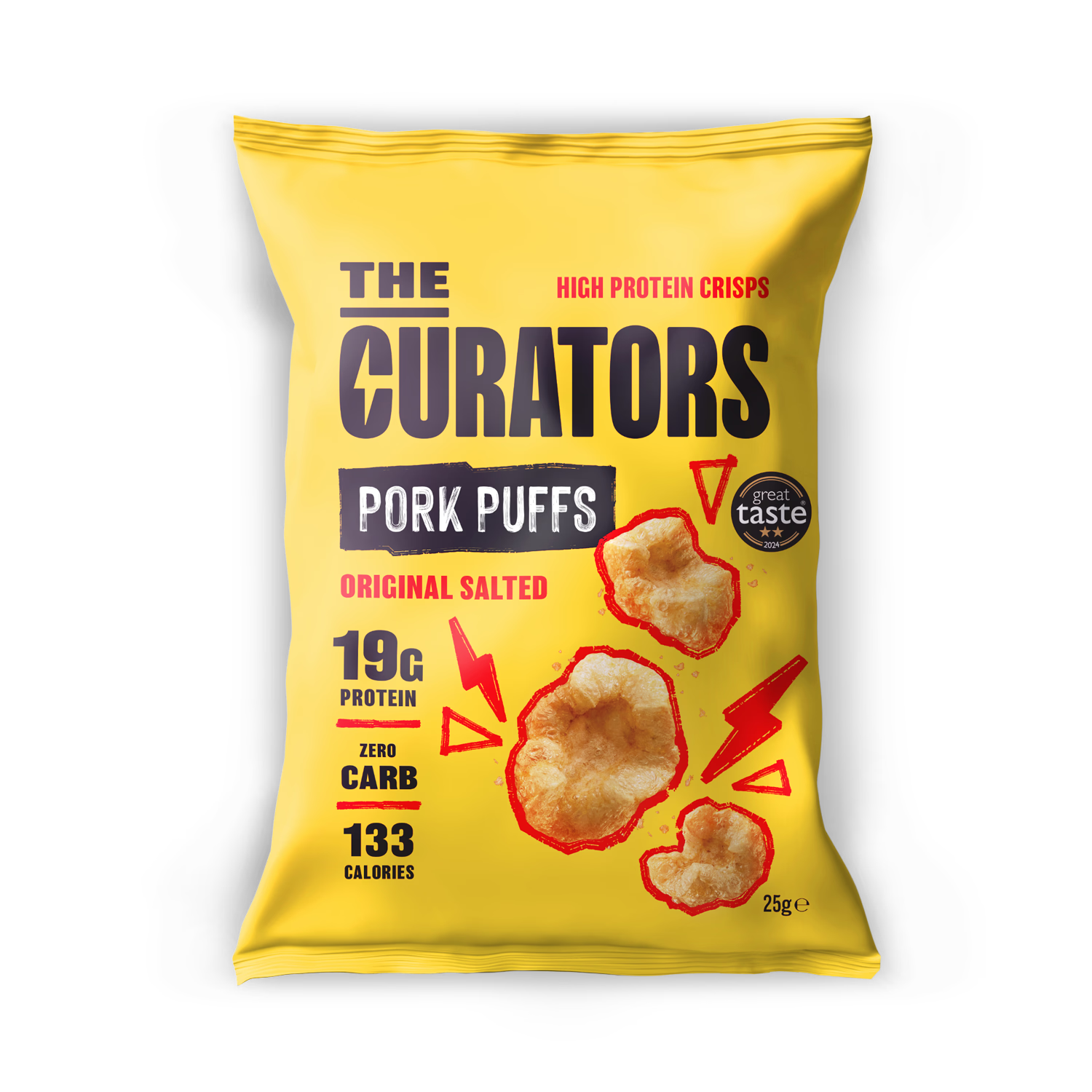 The Curators original salted pork puffs 25g - British product
