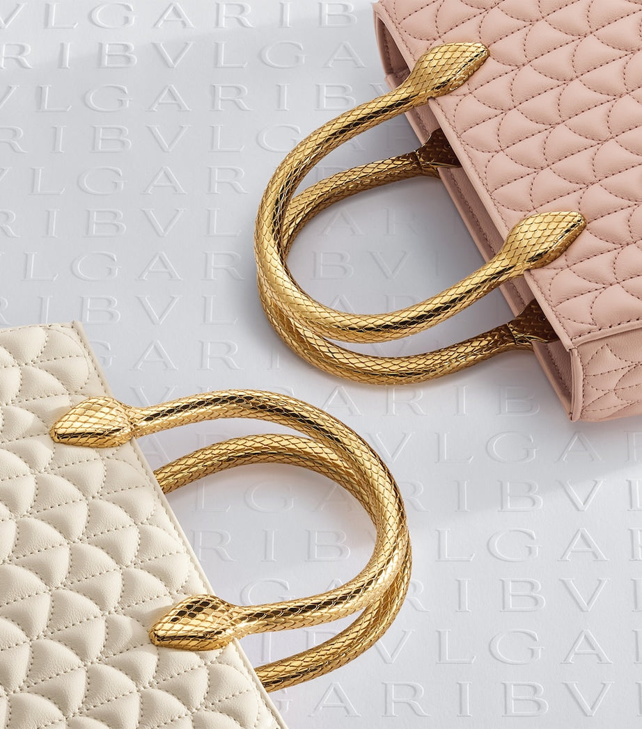 Bvlgari Serpentine Duo top-handle leather bag - British product