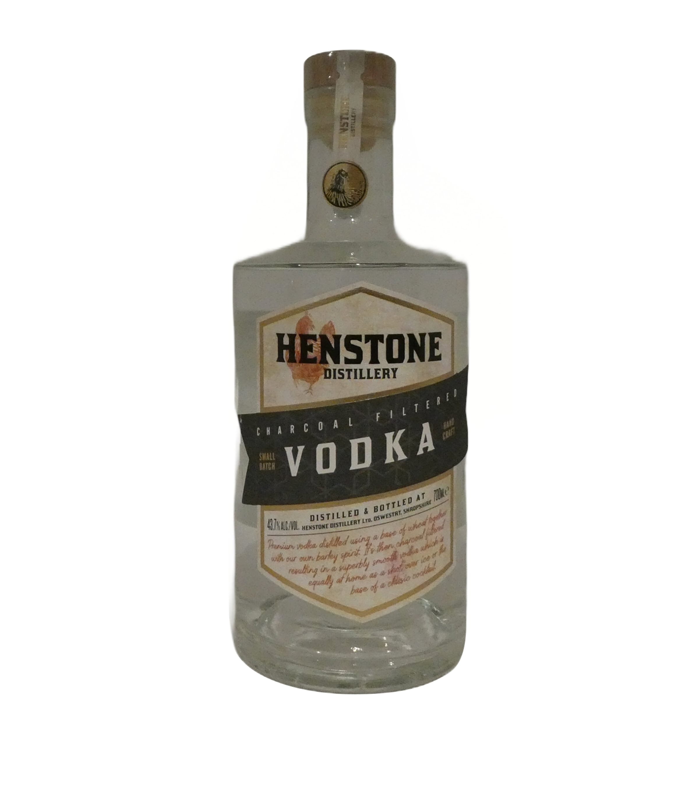 Henstone vodka 70cl, UK version