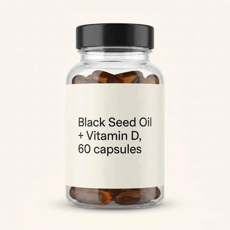 Holland & Barrett black seed oil vitamin D capsules 60 - British product