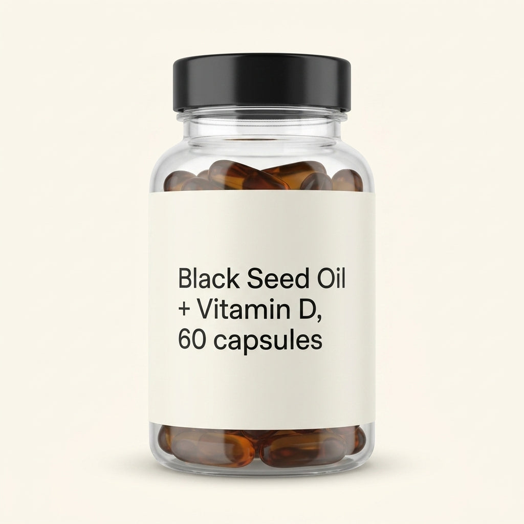 Holland & Barrett black seed oil vitamin D capsules 60 - British product