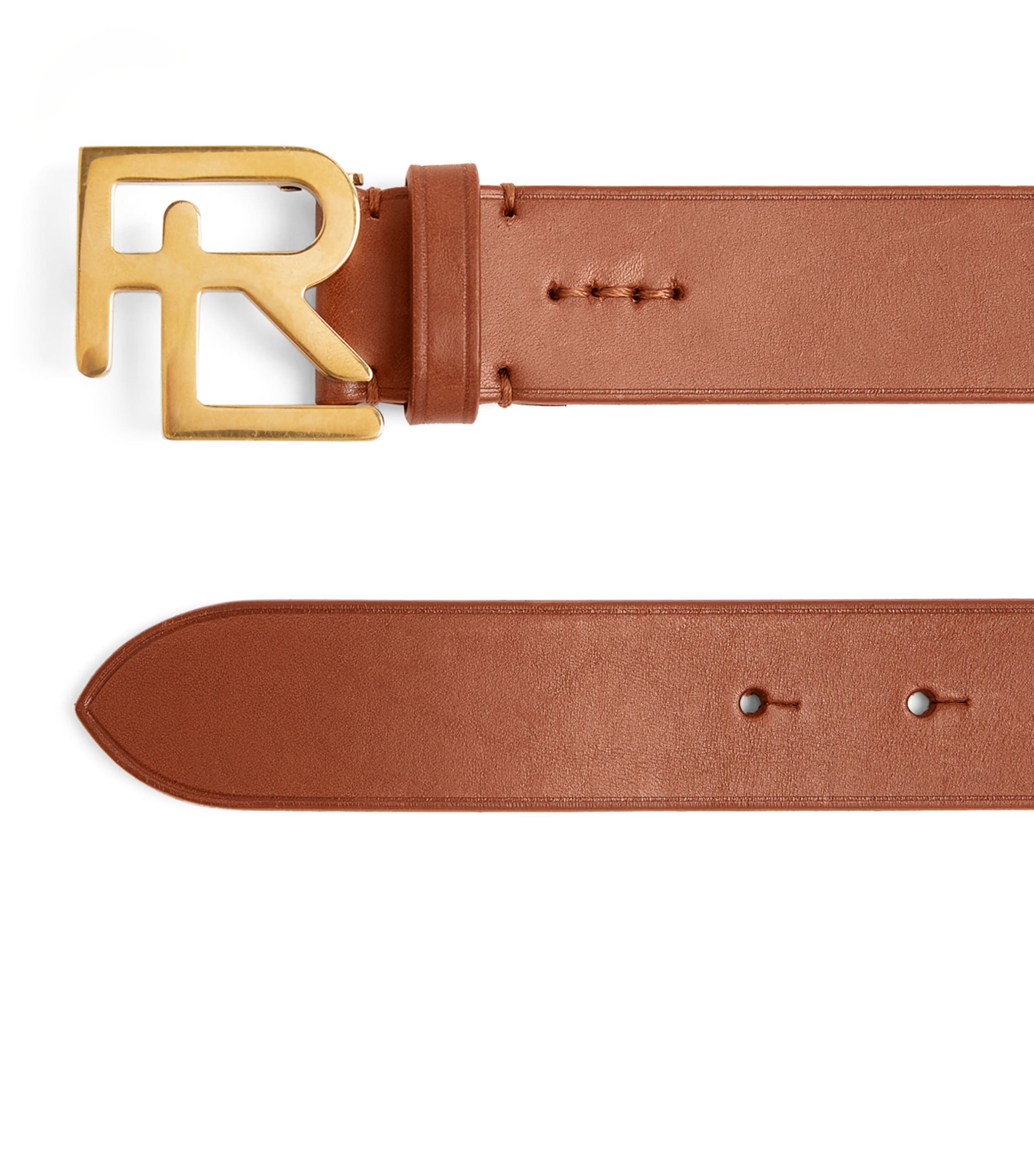 Ralph Lauren Purple Label leather belt 3cm gold buckle (British brand)