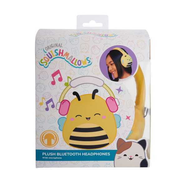 Lazerbuilt Squishmallows Sunny plush Bluetooth headphones, imported from the UK