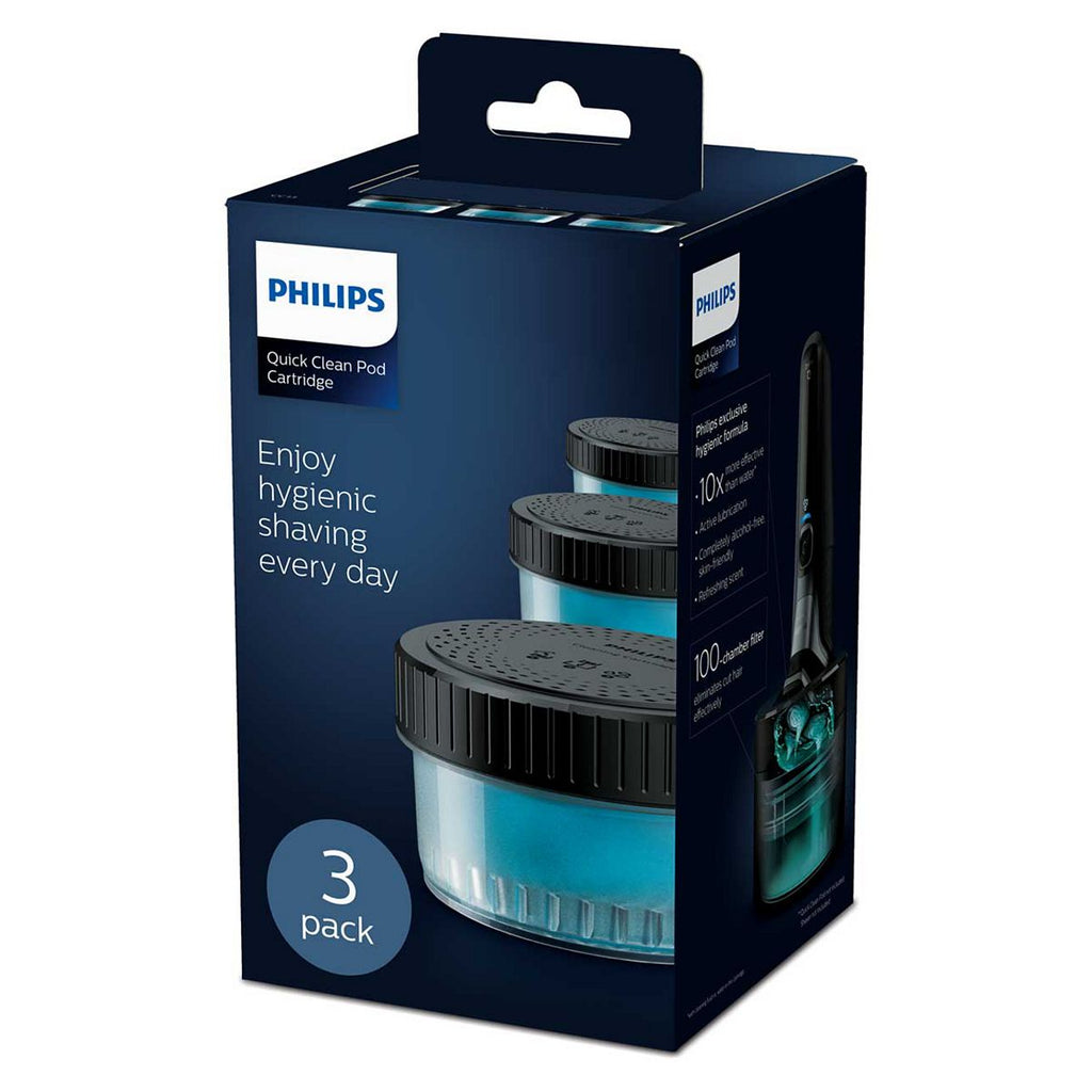 Philips 3 pack Quick Clean Pod Cartridge for Shavers - CC13/50