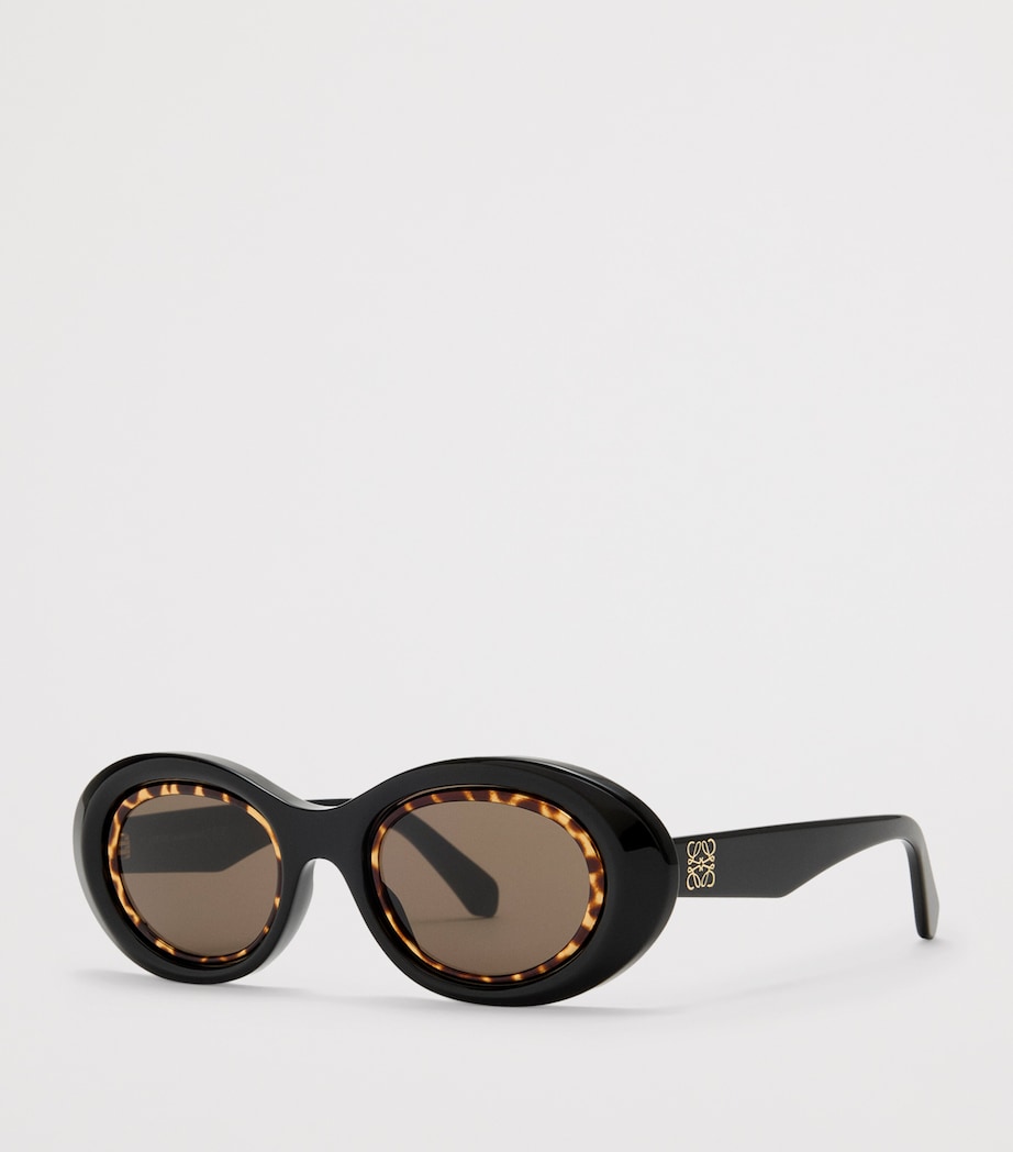 LOEWE Mini Anagram oval sunglasses with gold-tone accents (British brand)