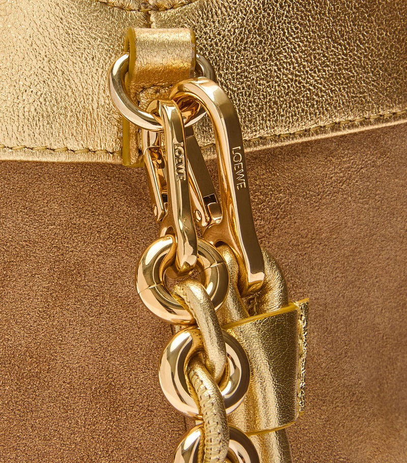 LOEWE medium metallic leather Flamenco purse, imported from the UK
