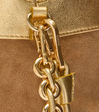 LOEWE medium metallic leather Flamenco purse, imported from the UK