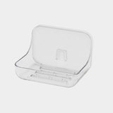 Addis Invisifix Bathroom Soap Dish Tray with Wall Mount Storage Clear