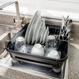 Addis Premium Soft Touch Dish Draining Rack Black / Grey