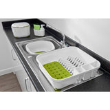 Addis Premium Soft Touch Dish Draining Rack White / Green