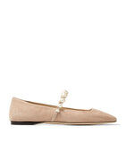 Ade Embellished Suede Ballerina Flats