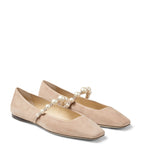 Ade Embellished Suede Ballerina Flats