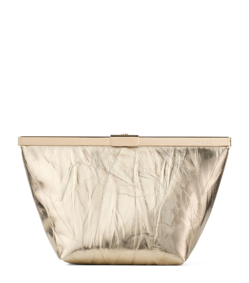 Jimmy Choo metallic leather Ganache clutch bag, UK version
