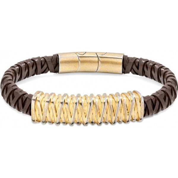 Police brown men's bracelet - British product