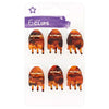 Superdrug Mini Jaw Clips Brown 6 Pack (British brand)