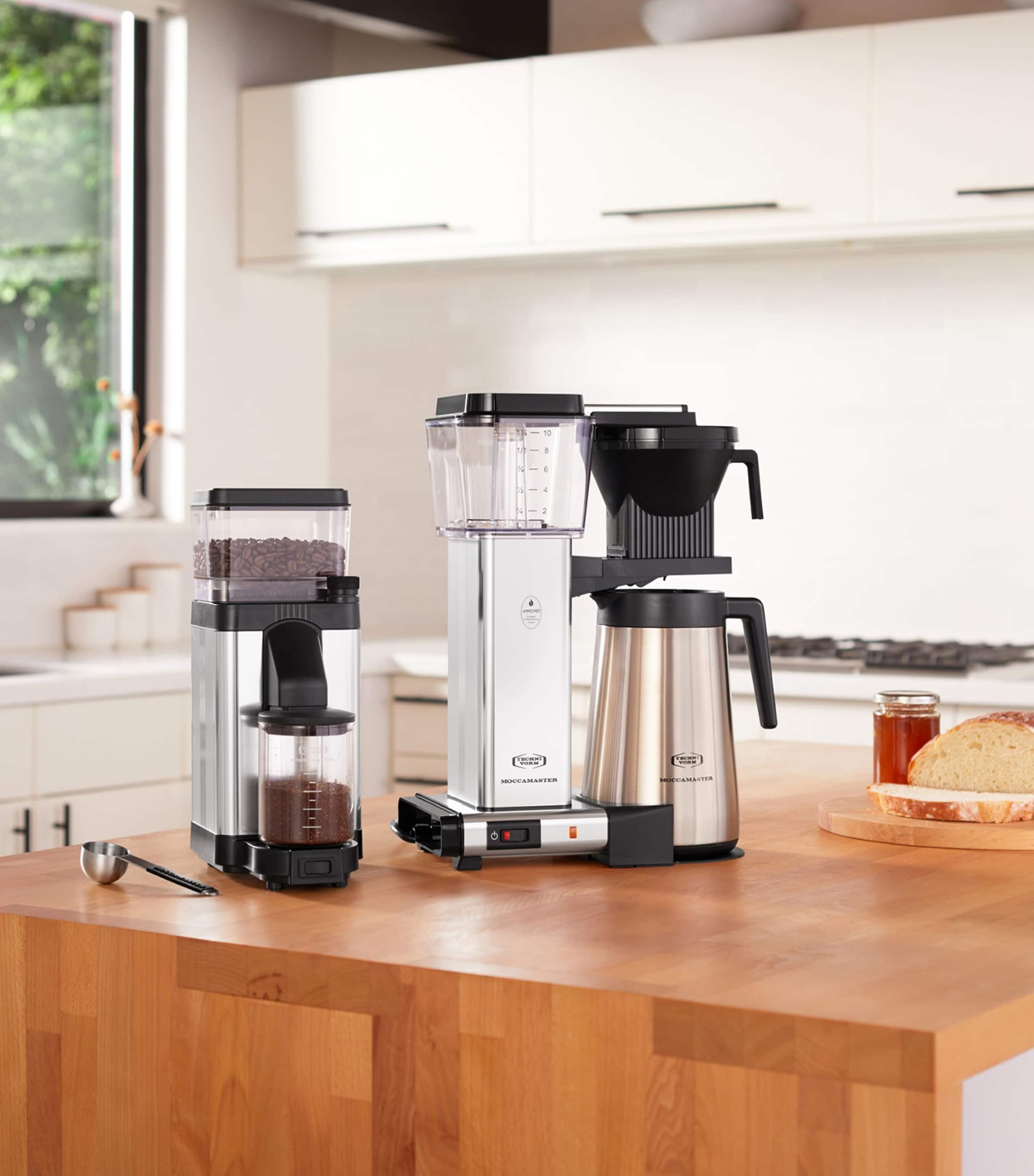 Moccamaster KM5 coffee grinder, imported from the UK