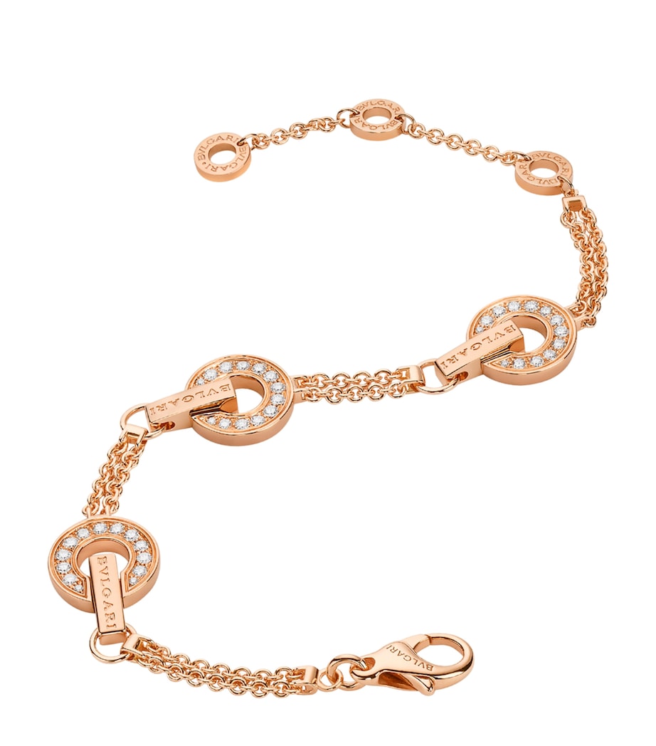 Bvlgari rose gold diamond openwork bracelet - British product