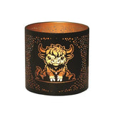 Aroma 3-in-1 Black Highland Cow wax melt burner UK version