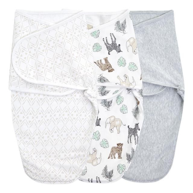 Aden+Anais essentials easy swaddle wrap 1.0 TOG 3 pack toile (0-3months)   3 per pack