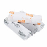 Aden + Anais Muslin Swaddles Safari Babes   4 per pack