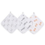 Aden + Anais Safari Babes Muslin Washcloths    3 per pack