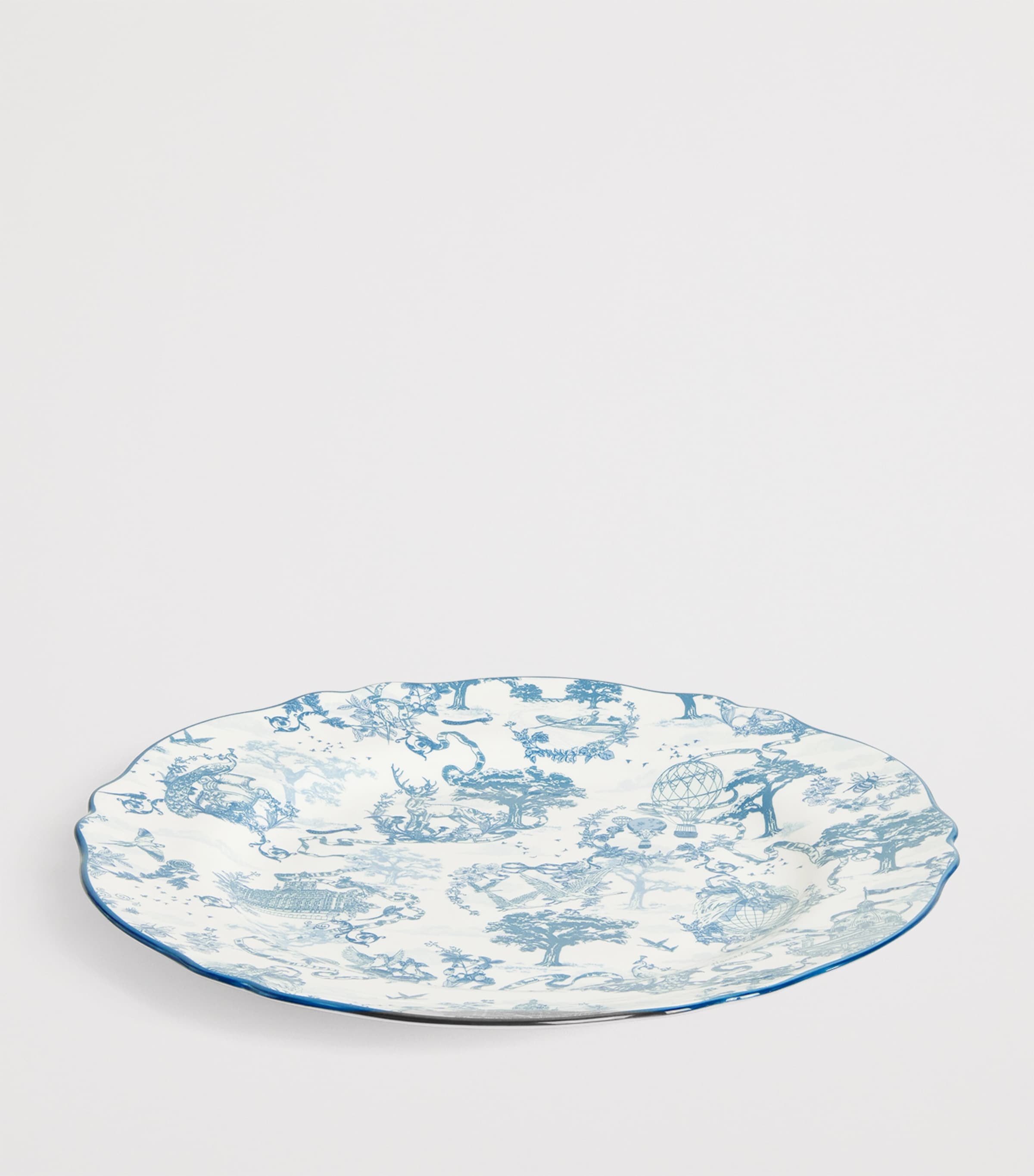 Harrods bone china toile dinner plate 27cm, UK version