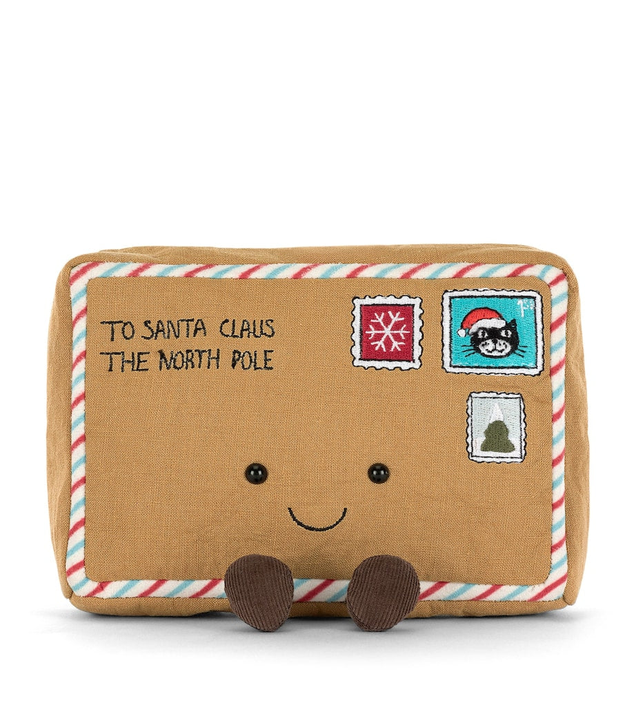 Jellycat Amuseables Letter to Santa soft toy 15cm, UK version