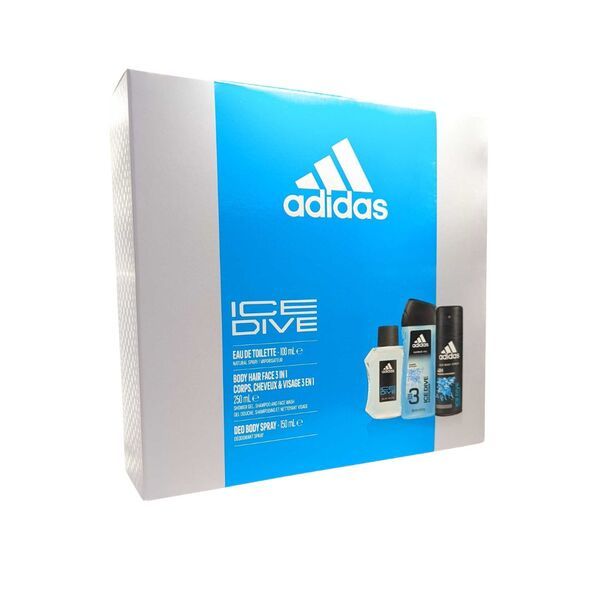 Adidas - Ice Dive Men EDT Spray 100ml Shower Gel, Body Spray