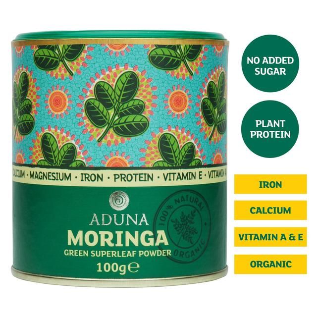 Aduna Moringa Organic Green Superleaf Powder    100g