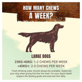 Adventuros Wild Chew Venison Large Dog Treats   200g