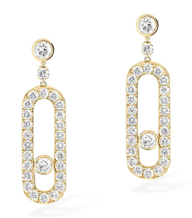 Messika Move Uno yellow gold diamond earrings 0.40ct - British product