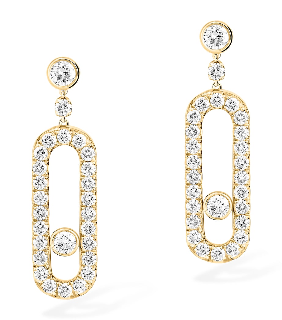 Messika Move Uno yellow gold diamond earrings 0.40ct - British product
