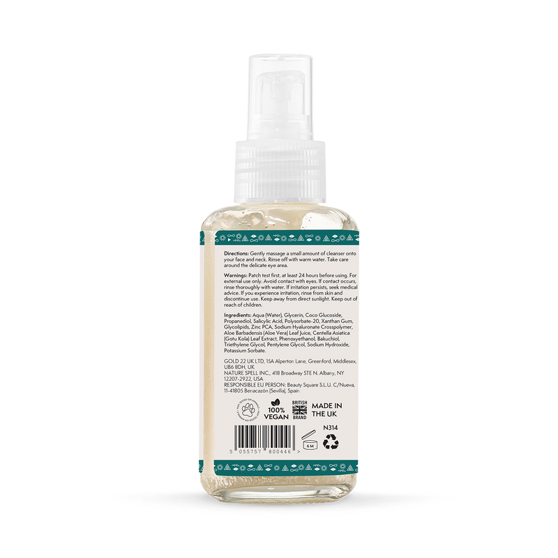 Nature Spell Bakuchiol facial cleanser 100ml, imported from the UK