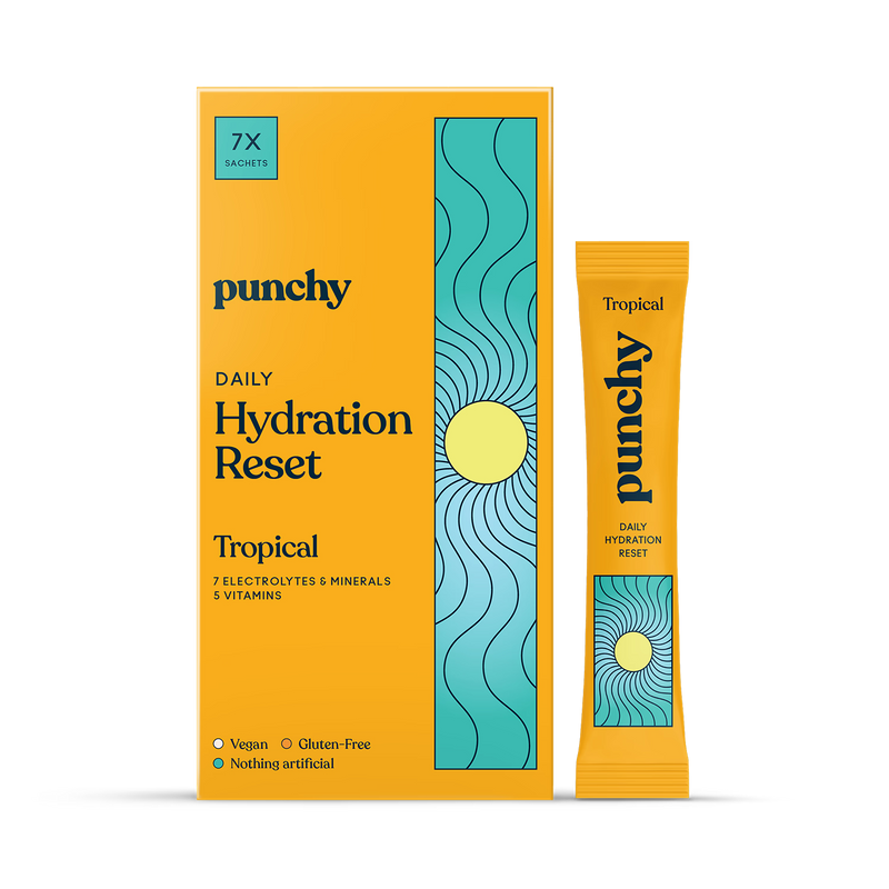 Punchy Tropical hydration supplement 7 sachets (British brand)