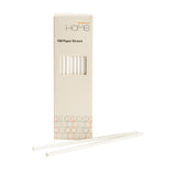 Sainsbury's Home Stripe Straws White 100pk GOODS Sainsburys   