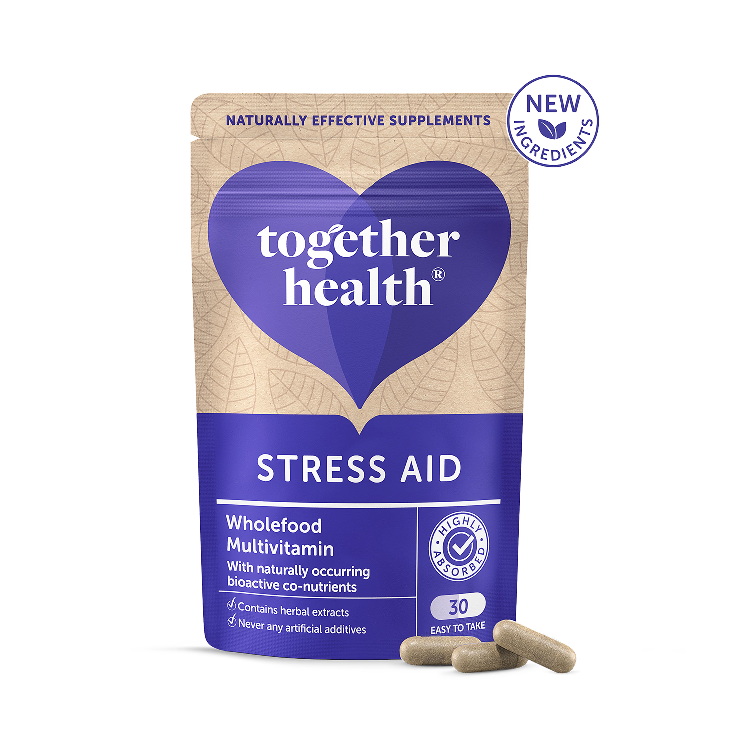 Together Health Stress Aid supplement 30 capsules, imported from the UK
