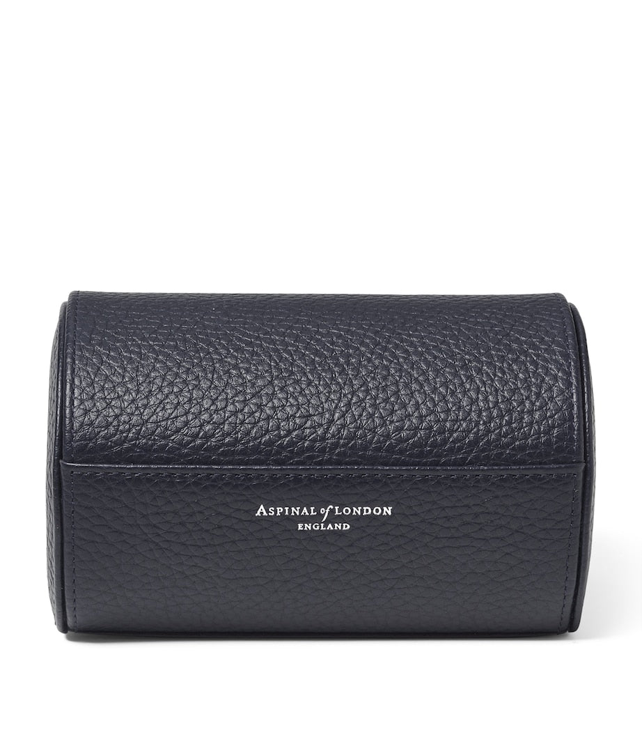 Aspinal Of London grained leather double watch box - British product