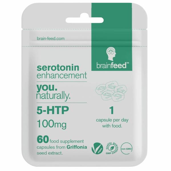 brain feed 5HTP capsules 100mg 60 count, UK version