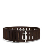 Alaïa leather rectangular buckle belt, UK version