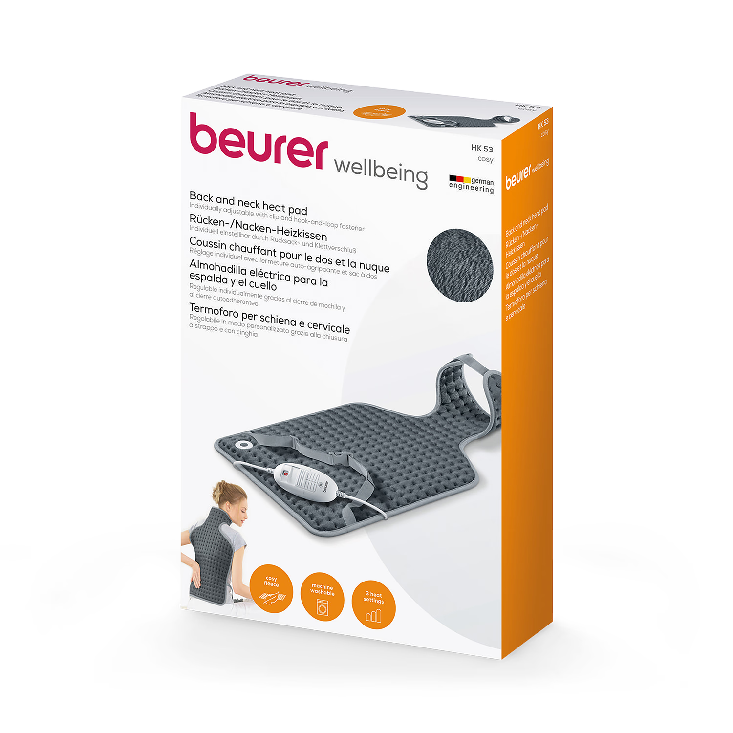 Beurer back and neck heat pad, imported from the UK