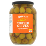 Sainsbury's Pimento Stuffed Olives 800g (480g*) Olives & antipasti Sainsburys   