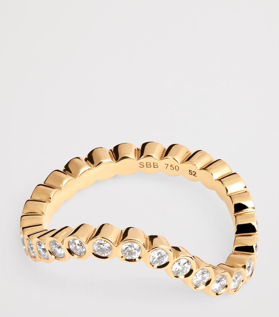 Sophie Bille Brahe Courant Sky ring yellow gold diamond, imported from the UK